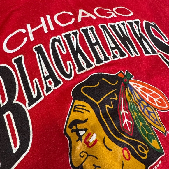 Vintage 1980s NHL Chicago Blackhawks Sweatshirt XL - Picture 9 of 10